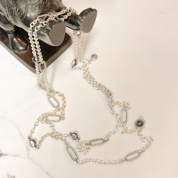 ALFANI | Signed Silver Link Chain Necklace | Elegant Statement | OS - Picture 2 of 3